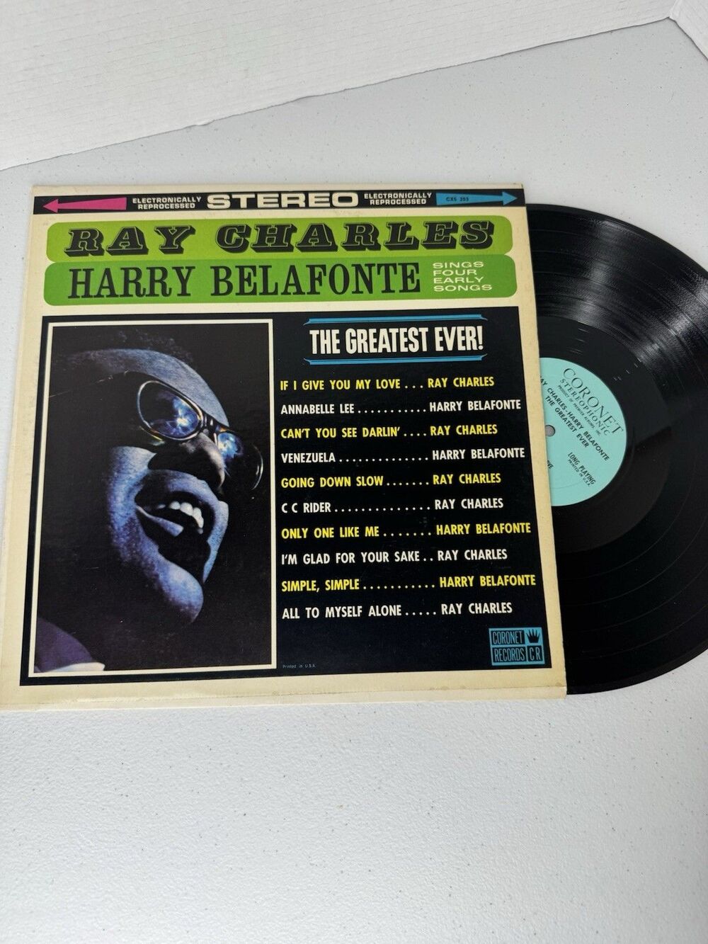 Ray Charles Harry Belafonte The Greatest Ever Vinyl LP Record
